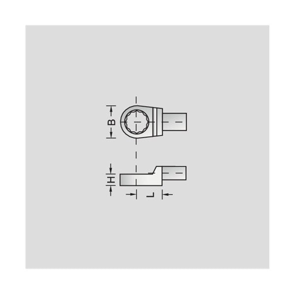 Torque Wrench Head, Box End, 9x12, 18mm