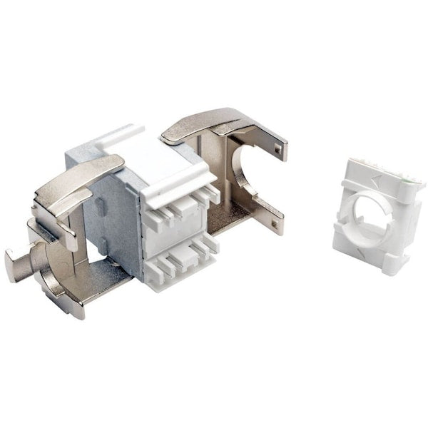 Keystone Jack, Toolless, Cat6a, Ca6a, Gray