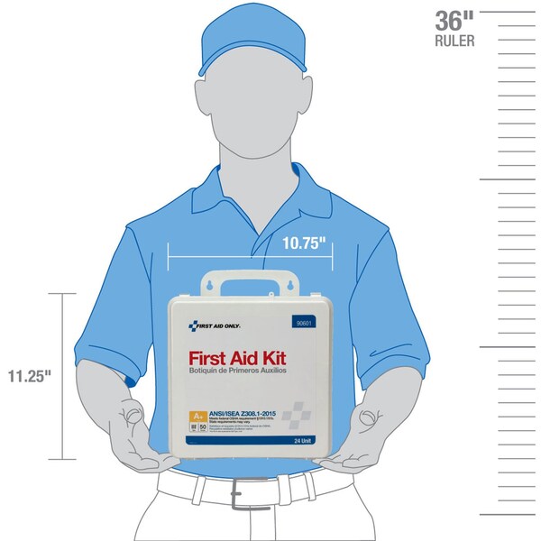 Unitized First Aid kit, Plastic, 50 Person