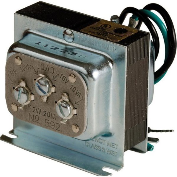 Class 2 Transformer, 10, 20VA, 120VAC, Foot