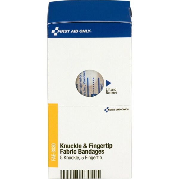 First Aid Kit Refill, 5 Knuckle & 5 Fingertip Fabric Bandages, 10 Per Box