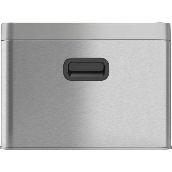 5 gal Rectangular Recycling Bin, Silver, Stainless Steel