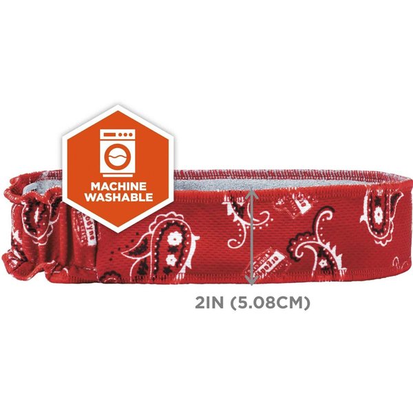 Headband, Red, One Size, Terrycloth