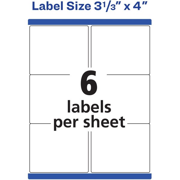 AveryÂ® WeatherProofâ¢ Mailing Labels with TrueBlockÂ® Technology for Laser Printers 5524, 3-1/3