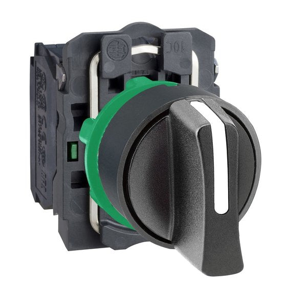 Selector switch, plastic, black, 022, 2