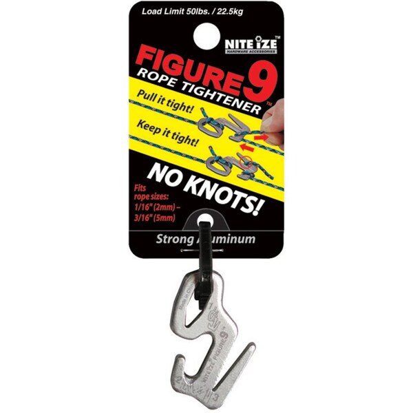 Rope Tightener, 1-1/2 In., Aluminum, Silver