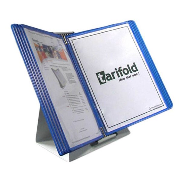 Document Desk Display Unit, 10 Blue Pocke