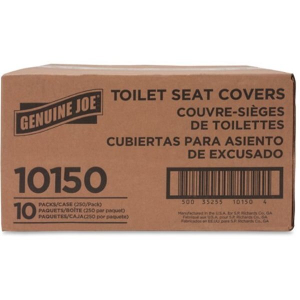 Toilet Seat Covers, Carton, Wht, PK2500