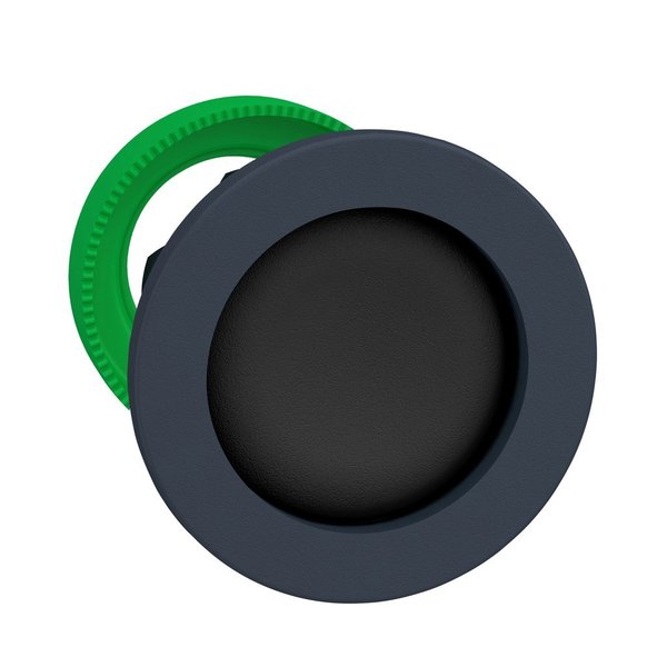Flush mounted black pushbutton head rece