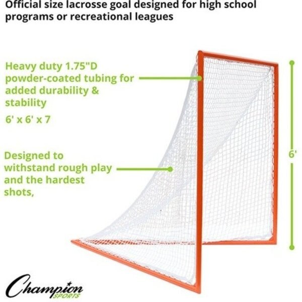 Pro High School Lacrosse GoalL 6x6ft