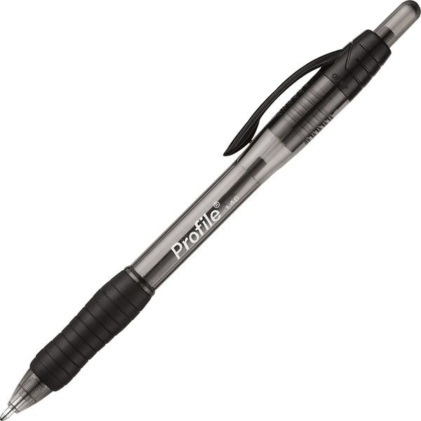 Retractable Ballpoint Pen, 1.4 mm, Black PK12