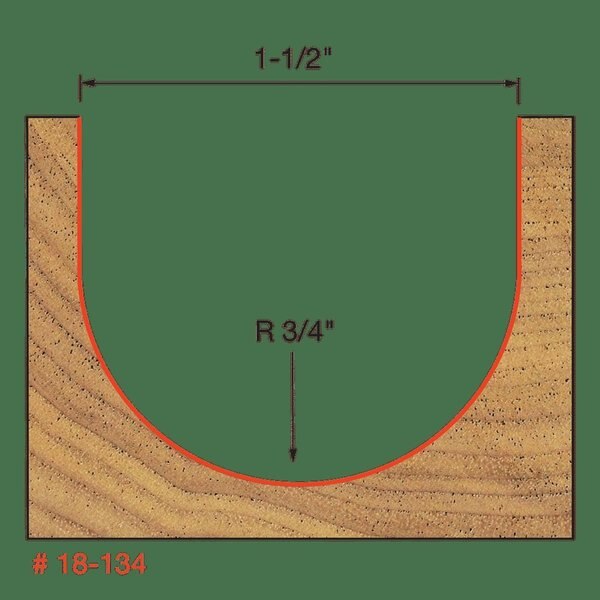 Radius Round Nose Bit, 3/4