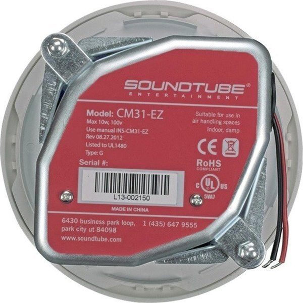 In-Ceiling Speaker, White, 20 Max. Wattage