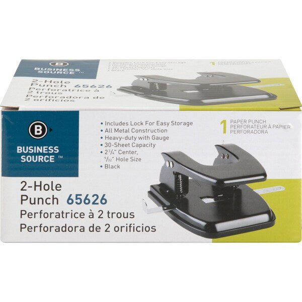 Punch, 2-Hole, 30Sh, Bk