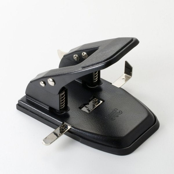 Heavy Duty Paper Punch, Two Hole, Blk