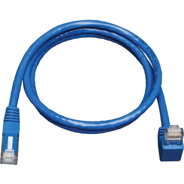Cat6 Cable, Right Angle, RJ45, Blue, 10ft