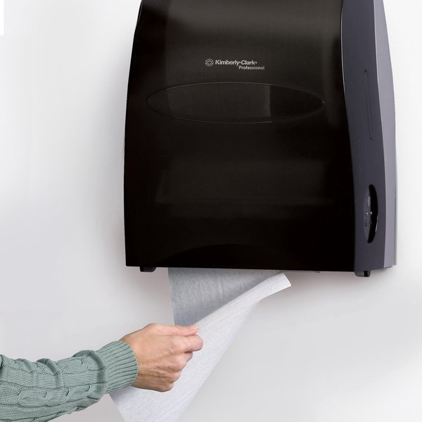 Sanitouch Manual Hard Roll Towel Dispenser, Black, for 1.5