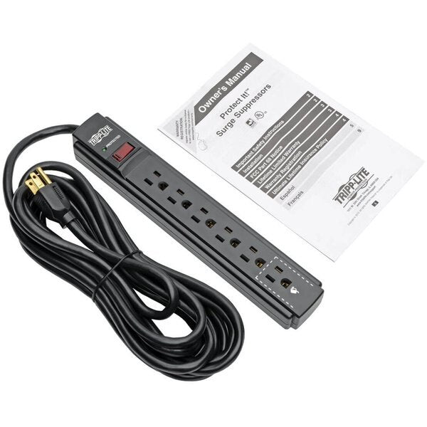 Surge, 6 Outlet, 15ft cord, 790J, Black
