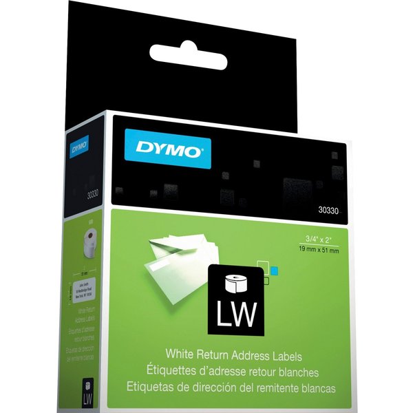 Black on White Return Address Label Roll
