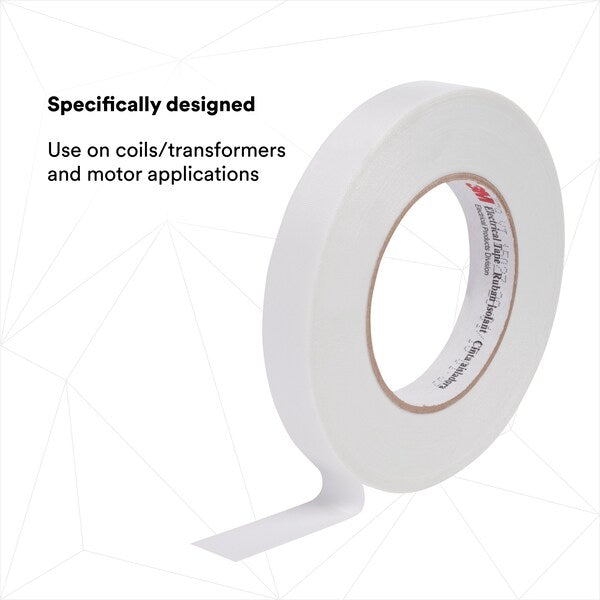 Cloth Tape, 1 In x 60 yd, 7 mil, White, PK36