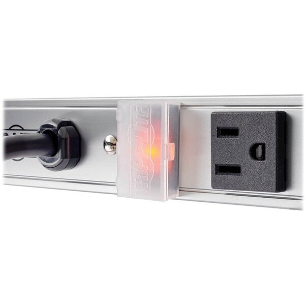 Outlet Strip, 15A, 16 Outlet, 15 ft., Gray