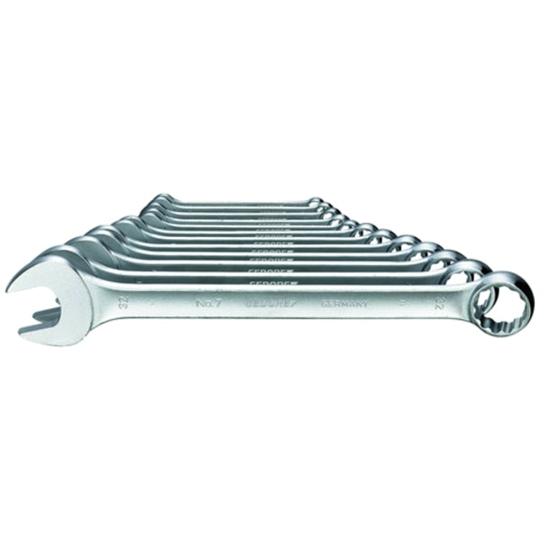 Combination Wrench Set, 12 pcs., 10-32mm, Wrench Head Sizes: 10mm to 32mm
