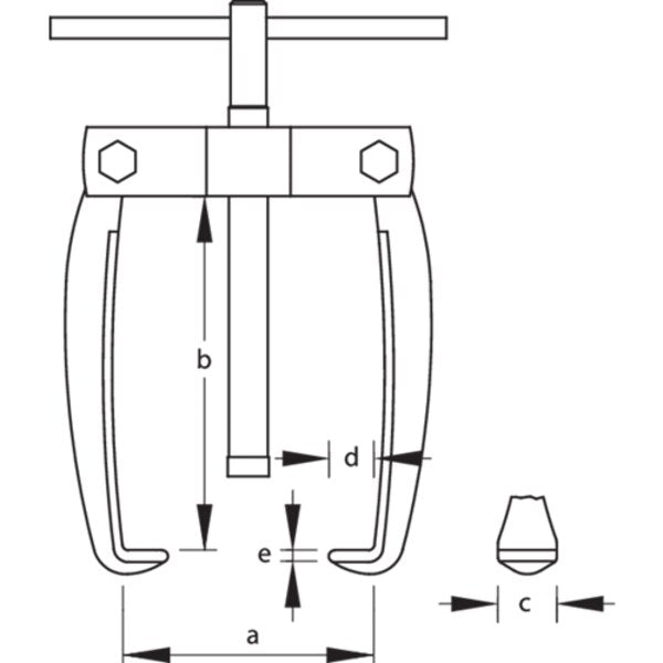 Fan Puller, 2-Arm Pattern, 80 x 80mm