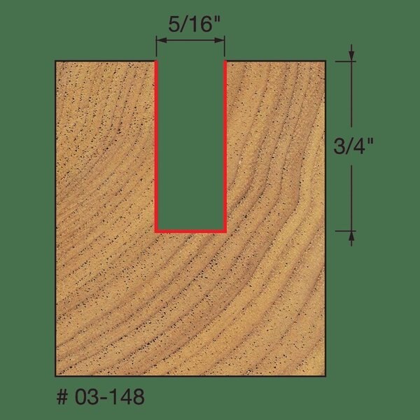 Single Flute Straight Bit, 5/16