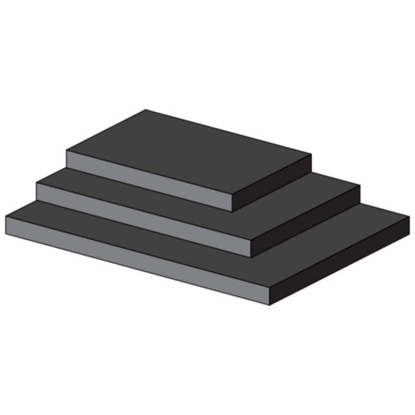 Foam Roll, Closed Cell, 36 in W, 10 ft L, 1/8 in Thick, Black
