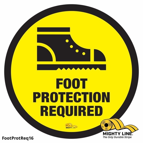 Foot Protection Required, Floor Marking, FOOTPROTREQ16