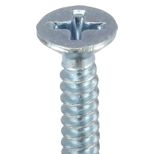 Self-Drilling Screw, #8 x 1-1/2 in, Zinc Plated Steel Flat Head Phillips Drive, 100 PK