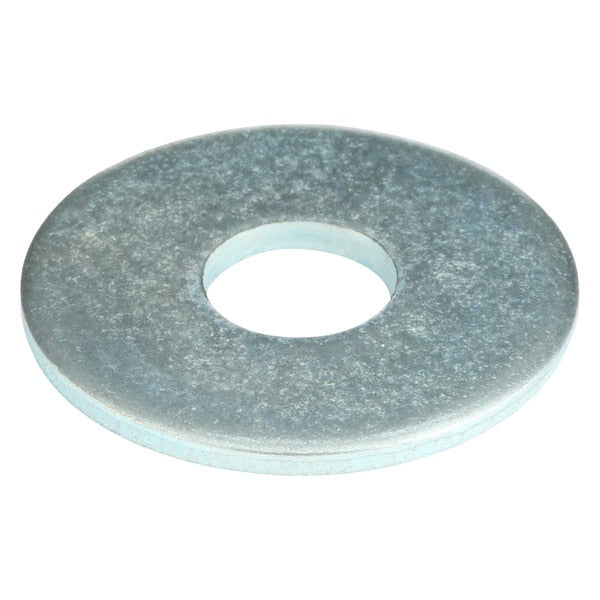 Flat Washer, Fits Bolt Size 3/8 in , Steel Zinc Plated Finish, 100 PK