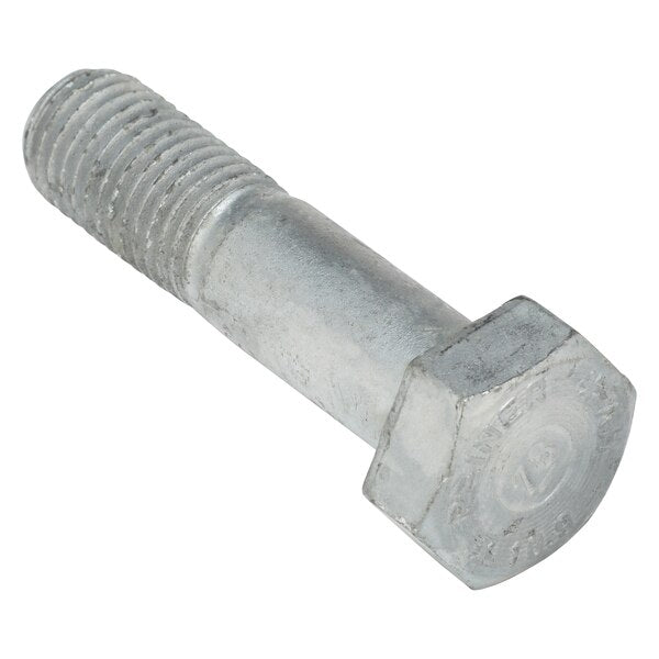 Class 10.9, M20-2.50 Structural Bolt, Hot Dipped Galvanized Steel, 80 mm L, 25 PK