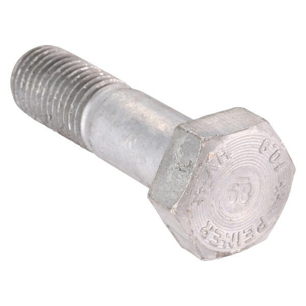 Class 10.9, M20-2.50 Structural Bolt, Hot Dipped Galvanized Steel, 75 mm L, 25 PK