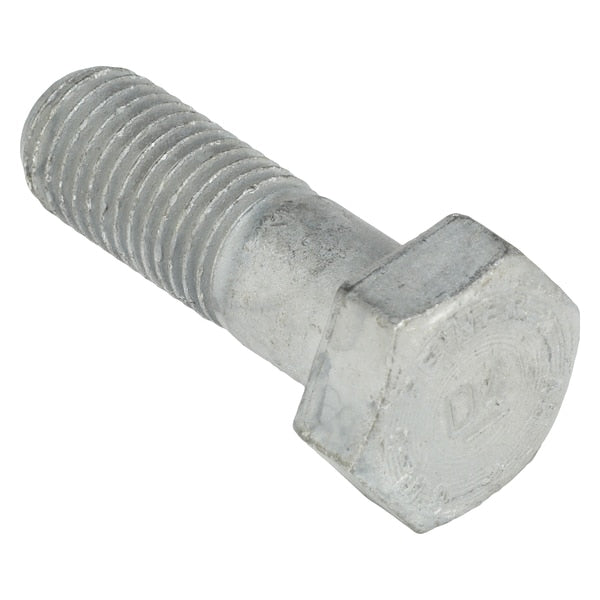 Class 10.9, M20-2.50 Structural Bolt, Hot Dipped Galvanized Steel, 60 mm L, 25 PK