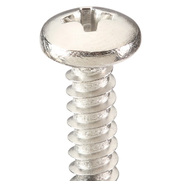 Sheet Metal Screw, #10 x 1 in, Plain 18-8 Stainless Steel Pan Head Phillips Drive, 100 PK