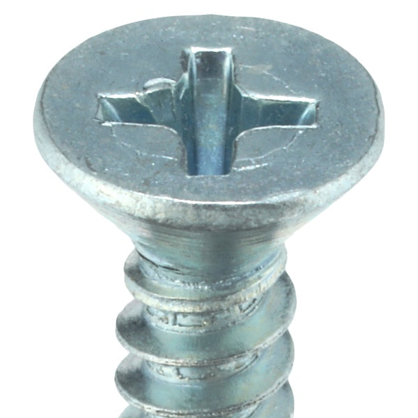 Self-Drilling Screw, #8 x 1 in, Zinc Plated Steel Flat Head Phillips Drive, 100 PK
