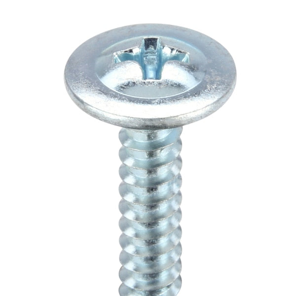 Sheet Metal Screw, #8 x 1 in, Zinc Plated Steel K-Lath Head Phillips Drive, 100 PK