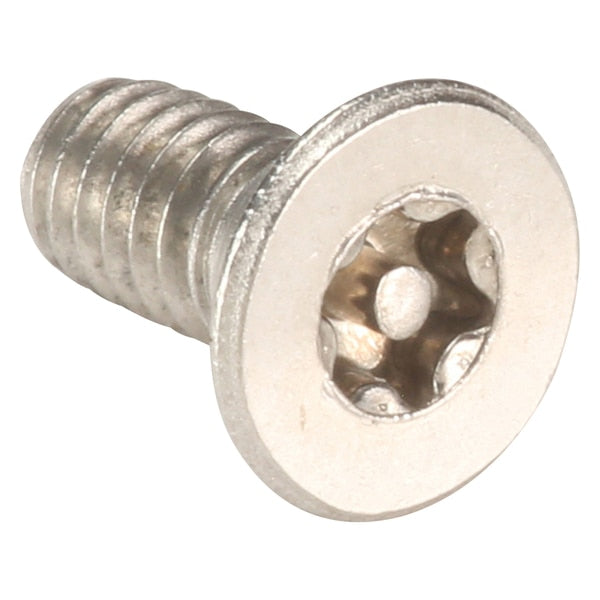 #8-32 x 3/8 in Torx Flat Tamper Resistant Screw, 18-8 Stainless Steel, Plain Finish, 25 PK