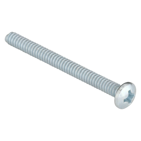 #6-32 x 1-1/2 in Phillips Pan Machine Screw, Zinc Plated Steel, 100 PK