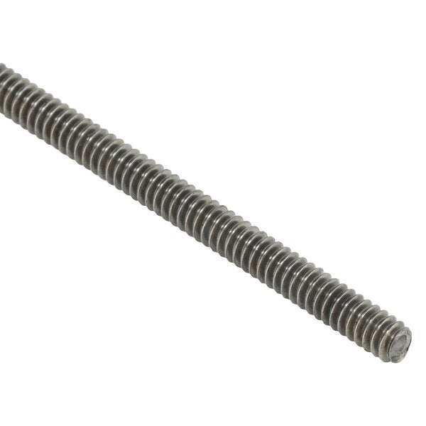 Fully Threaded Stud, 6-32, 4 in, Stainless Steel, 18-8, Plain Finish, 10 PK