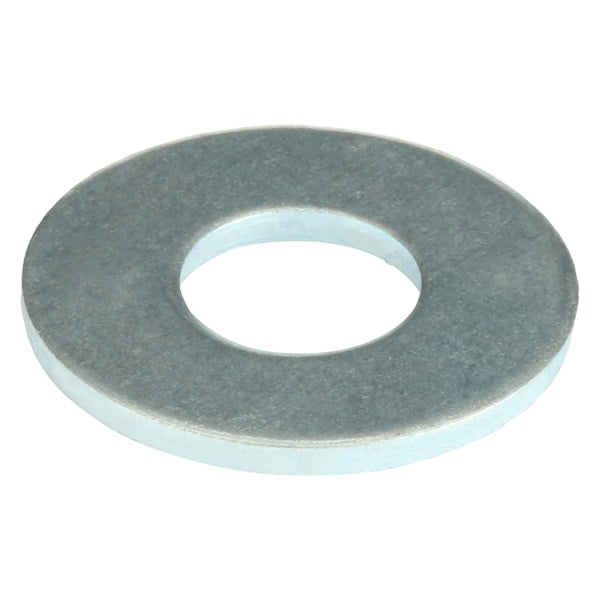 Flat Washer, Fits Bolt Size 1/4 in , Steel Zinc Plated Finish, 100 PK