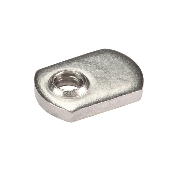Tab Weld Nut, #10-24, Stainless Steel, 7/16 in Wd, 5/8 in Lg, 3/32 in Ht, 10 PK