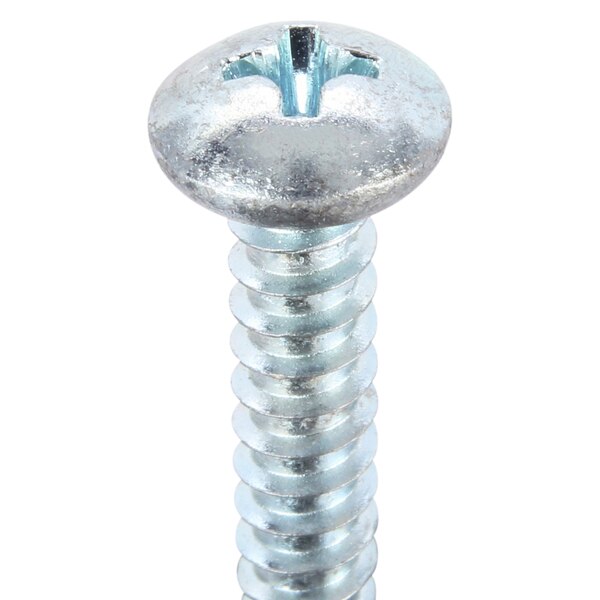 Sheet Metal Screw, #10 x 1 in, Zinc Plated Steel Pan Head Phillips Drive, 100 PK
