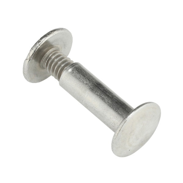 Binding Barrel, #8-32, 5/8 in Brl Lg, 13/64 in Brl Dia, 18-8 Stainless Steel Plain, 10 PK