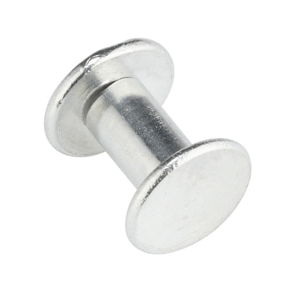 Binding Barrel, #8-32, 3/8 in Brl Lg, 13/64 in Brl Dia, Aluminum Plain, 50 PK