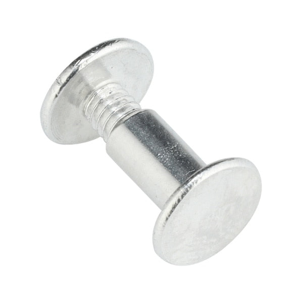 Binding Barrel, #8-32, 3/8 in Brl Lg, 13/64 in Brl Dia, Aluminum Plain, 50 PK