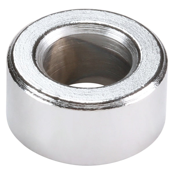 Round Spacer, 3/8 in Screw Size, Chrome Plated Steel, 3/8 in Overall Lg, 0.406 in Inside Dia