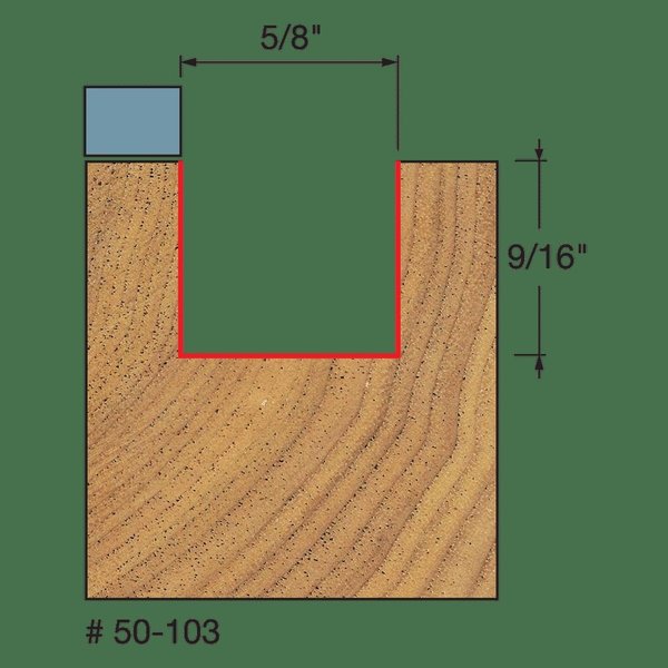 Top Bearing Flush Trim Bit, 5/8