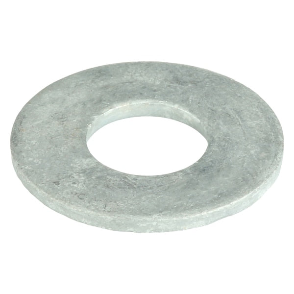 Flat Washer, Fits Bolt Size 3/8 in , Steel Hot Dipped Galvanized Finish, 100 PK